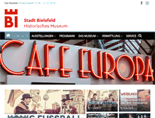 Tablet Screenshot of historisches-museum-bielefeld.de